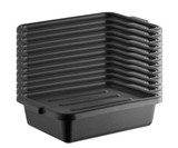 CP Industrial 20" x 15" x 5" Black Polypropylene Utility Bin with Lid (12-Pack) - Versatile Storage and Organization Solution-Chicken Pieces
