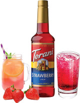 CHICKEN PIECES - Torani Strawberry Flavoring Syrup Plastic 750 mL Bonus Squeeze Pump