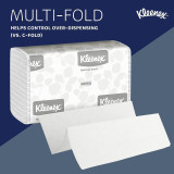  Kleenex Multifold White Paper Towels (02046) | 150 Tri Fold Towels/Pack | 8 Packs/Case - Total 1,200 Towels 