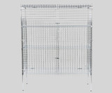 Chicken Pieces CP NSF Stationary Chrome Wire Security Cage Kit - 24" x 60" x 74" | Sturdy Storage Solution