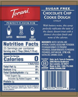torani Torani Sugar-Free Chocolate Chip Cookie Dough Flavoring Syrup Plastic 750 mL Bonus Squeeze Pump