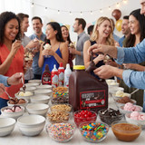 Hershey's 7.5 lb bulk chocolate syrup jug; Professional chocolate topping for ice cream; Bulk Hershey's syrup for restaurants.- CHICKEN PIECES