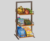Cal-Mil Sierra 3-Tier Merchandiser - 12" x 12" x 31" - Wood and Metal Vertical Display Stand