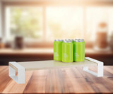 Cal-Mil Blonde 7" x 20" x 3 1/2" Maple Wood Riser | Vertical Space-Saving Display for Appetizers