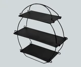 Dalebrook by BauscherHepp Afternoon Tea 14 1/4" x 5 5/16" x 15 1/8" Black Iron Tea Rack-Chicken Pieces