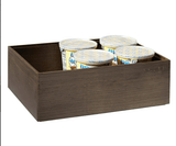 GET Enterprises GA Urban Renewal 6" x 6" x 4" Gray Ash Square Wood Display Box - Elevate Your Presentation