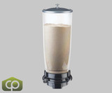 Cal-Mil Black Wall Mount 5 Liter Single Canister Powder Dispenser - Portion Control Made Easy