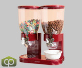 Zevro KCH Red 4 Liter Double Canister Dry Food Dispenser - Freshness Preserved