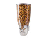  Cal-Mil Wall Mount Cereal Dispenser - 3.5L Capacity, Clear Bin, Platinum Accents - Space-Saving Breakfast Solution 