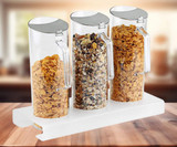 APS 15" x 6 11/16" Cereal Bar with 50.75 oz. Pitchers - Buffet & Self-Service Breakfast Solution