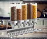 Rosseto 4.9 Liter, 5 Canister Snack/Cereal Dispenser - Precise Snacking Made Simple