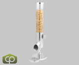 Eastern Tabletop 5.68 Liter Single Canister Slim Stainless Steel Cereal Dispenser - Elegant Self-Service Solution
