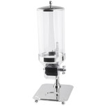 Tablecraft 69 Stainless Steel Cereal Dispenser - 1.5L Single Canister, Easy Clean, Clear Canister - Kitchen Storage Solution