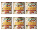  Juanita's White Hominy 110 oz (6-Case) - Premium Mexican-Style White Corn Kernels 