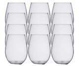 Libbey Infinium Case of 12 Tritan Plastic Stemless Wine Glasses - 15 oz.-Chicken Pieces