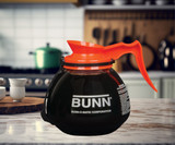 Bunn 64 oz. Glass RFID Decanter with Orange Handle-Chicken Pieces