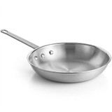 CP Hospo 10" Aluminum Fry Pan - Bulk Case of 6 - Dependable and Lightweight-Chicken Pieces