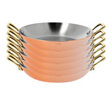 de Buyer Elegant InoCuivre Service 7 7/8" Copper Fry Pan(6/CASE)-Chicken Pieces