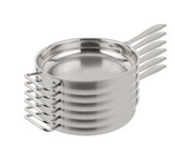 Vollrath Intrigue 12 1/2" Rounded Lip Stainless Steel Fry Pan(6/CASE)-Chicken Pieces