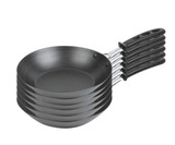 Vollrath 9 3/8" Black Silicone Handle Carbon Non-Stick Fry Pan(6/CASE)-Chicken Pieces