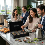 Steep by Bigelow 8 Compartment Black Tea Chest with Assorted Teas-Chicken Pieces