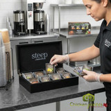 Steep by Bigelow 8 Compartment Black Tea Chest with Assorted Teas-Chicken Pieces