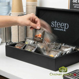 Steep by Bigelow 8 Compartment Black Tea Chest with Assorted Teas-Chicken Pieces