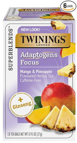 Twinings Focus Ginseng, Mango & Pineapple Tropical Tea- 18/Box(6/CASE)-Chicken Pieces