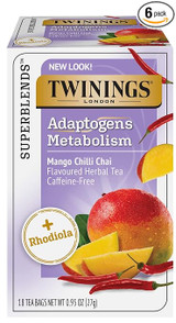 Twinings Boost Adaptogens, Mango Chili Chai Sweet & Spicy - 18/Box(6/CASE)-Chicken Pieces