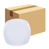 Carlisle Upturned Corner 11 1/2" White Square Melamine Plate - 48/Case. CHICKEN PIECES.