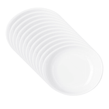 Carlisle Stadia 9 1/2" White Melamine Pasta Plate - 12/Case. CHICKEN PIECES.