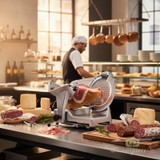 Estella 12" Manual Heavy-Duty Meat Slicer - 1/2 hp-Chicken Pieces