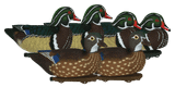 Northern Flight Wood Duck Decoys (4 Drakes & 2 Hens). CHICKEN PIECES.