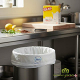 GLAD Small White Garbage Bags Febreze Fresh - 25 Litres(8/Case)-Chicken Pieces