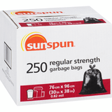 SUNSPUN Regular Strength Outdoor Garbage Bags - 250 Bags(8/Case)-Chicken Pieces