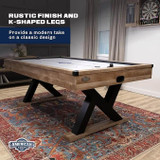 American Legend Rustic Wood Kirkwood 84" Air Hockey Table-Chicken Pieces