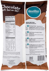 Frostline Chocolate Soft Serve Ice Cream Mix Lactose Free 6 lbs Bulk (6/CASE)