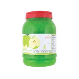 Bossen Green Apple Jelly Topping 8.38 lb. (3.8 kg) - 4/Case | Crisp Green-Chicken Pieces