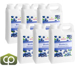 Bossen Blueberry Bubble Tea Concentrated Syrup 64 fl. oz. | Real Blueberry Juice(6/Case)-Chicken Pieces