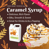 Bossen Caramel Bubble Tea Concentrated Syrup 64 fl. oz. (1.89 L) - Smooth & Classic(6/Case)-Chicken Pieces