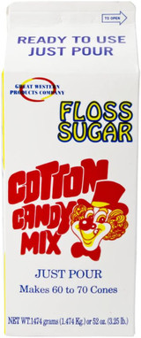 Great Western 1/2 Gallon Carton Orange Cotton Candy Floss Sugar - 6/Case | Citrus Burst-Chicken Pieces