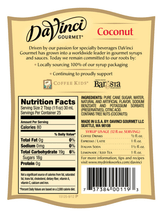 DaVinci Gourmet Classic Coconut Syrup 25oz/750 mL -Chicken Pieces