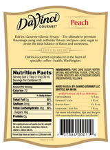 DaVinci Gourmet Classic Peach Syrup 25oz/750 mL - Chicken Pieces
