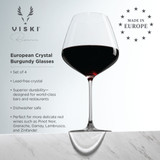 Reserve Inez Crystal Burgundy Glasses by Viski (set of 4)