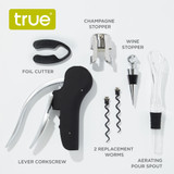 7 Piece Wine Tools Boxed Set by True