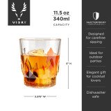 Viski Shatterproof Acrylic DOF Tumblers 