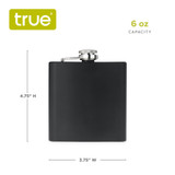 TrueFlask: 6 oz Matte Black Flask by True