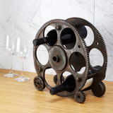 Gears And Wheels Wine Rack by Foster & Rye
