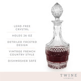 Crystal Vintage Decanter by Twine® Crystal Vintage Decanter by Twine®