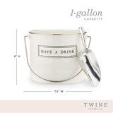 "Have A Drink" Ice Bucket and Scoop by Twine® "Have A Drink" Ice Bucket and Scoop by Twine®